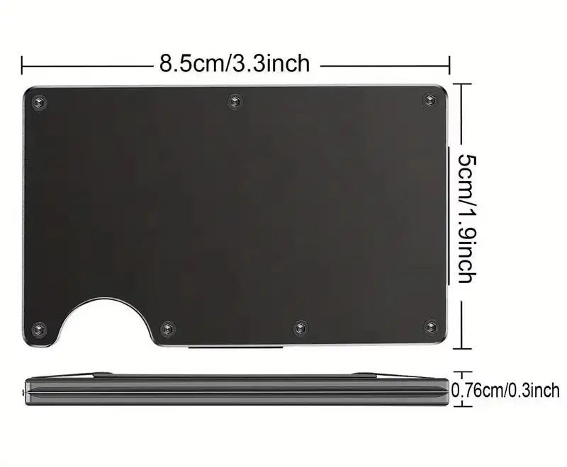 Homefish Slim RFID Blocking Aluminum Card Holder Elastic Back Pocket ID Credit Card Case Unisex Travel Mini Wallet