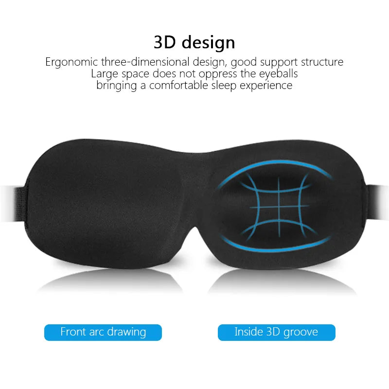 Eye Mask for Sleeping 3D Contoured Cup Blindfold Concave Molded Night Sleep Face Masks Block Out Light with Women Men Eyepatch