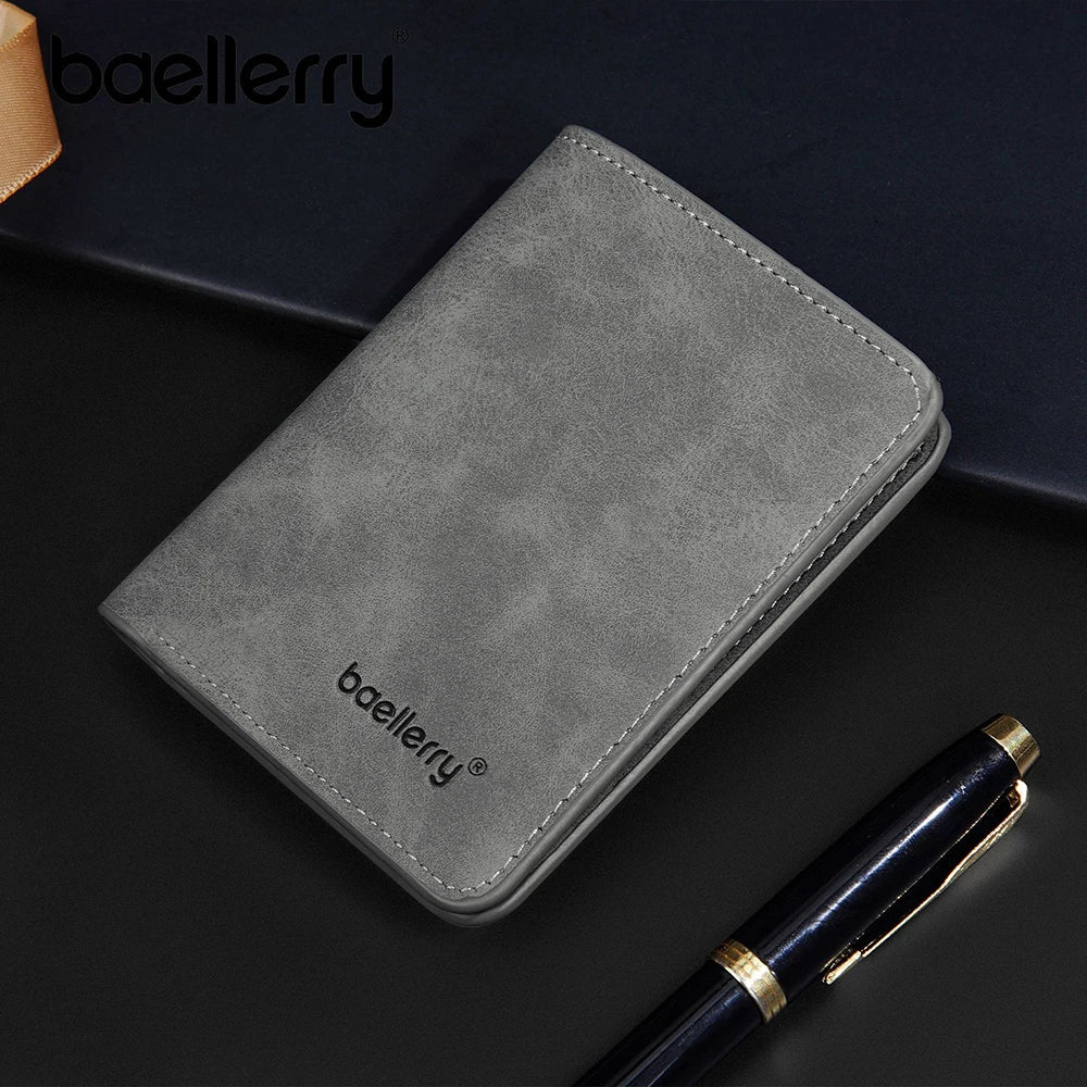 Baellerry Wallet for Men PU Leather Front Pocket Minimalist Money Clip Travel Essentials
