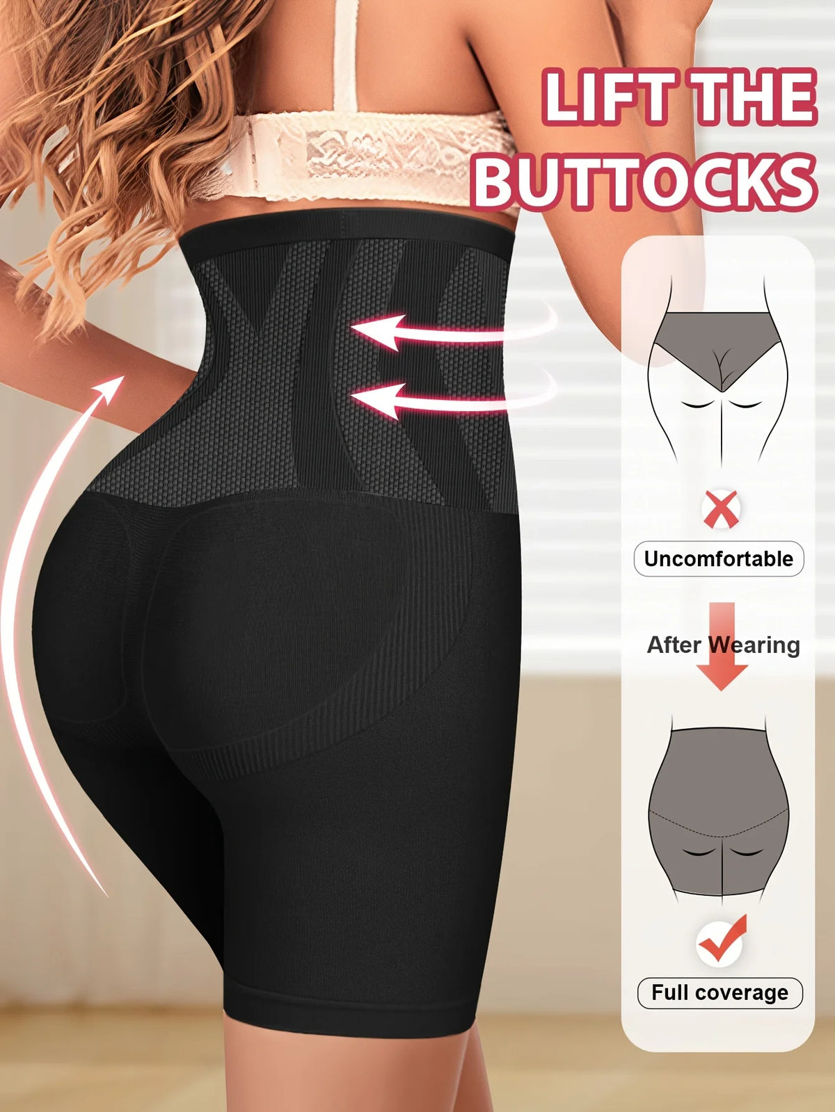 1pcs High Waist Tummy Contouring Seamless Panties Seamless Panties Women's Panties Four Corner Panties Flat Panties Comfortable
