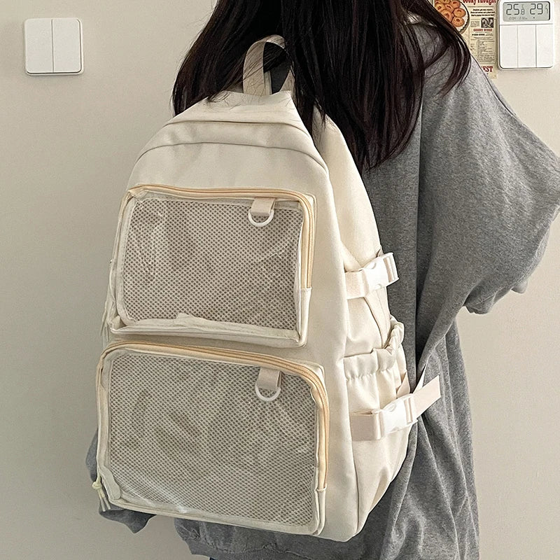Japanese Style Transparent Ita Bag for Girls Comic Cons Large Capacity Women Backpack Fashion School Bags for College Student JK