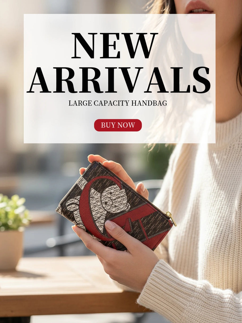 CH Exquisite Compact Portable High-quality Wallet With A High-end Feel Light Luxury Women's Cartoon Pattern Printed Wallet