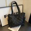 HOMEFISH Rectangular Large Capacity Single Shoulder Bag for Commuting To Work Tote Bag in Korean Style Casual Handle Bag