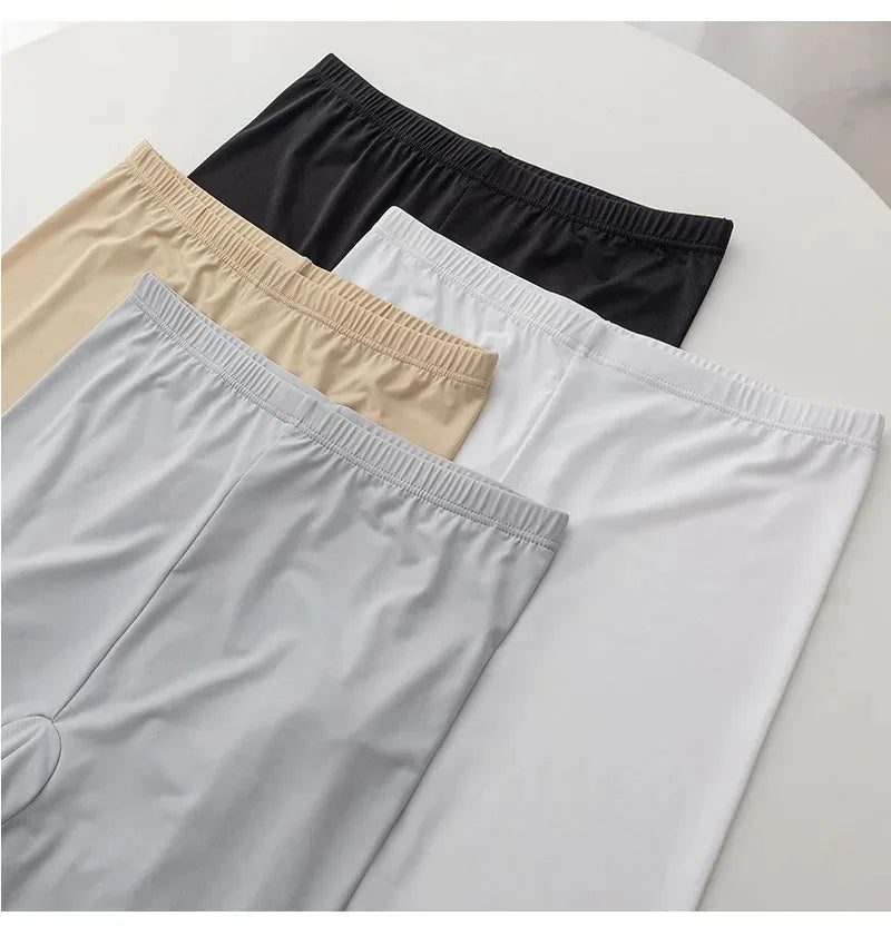 Seamless Ice Silk Safety Short Pants Women Thin Plus Size High Waist Under Skirt Boxers Panties Anti Rub Thigh Safety Shorts