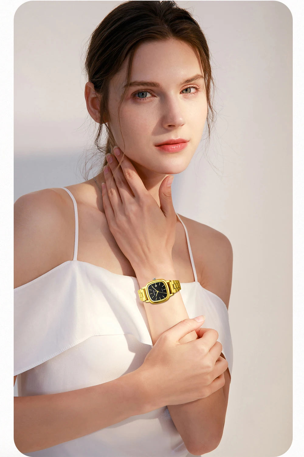 Sanda 2026 Couple Quartz Watch Men's and Women's Square Watch 3ATM Waterproof Calendar Simple and Elegant Women's Watch 3278