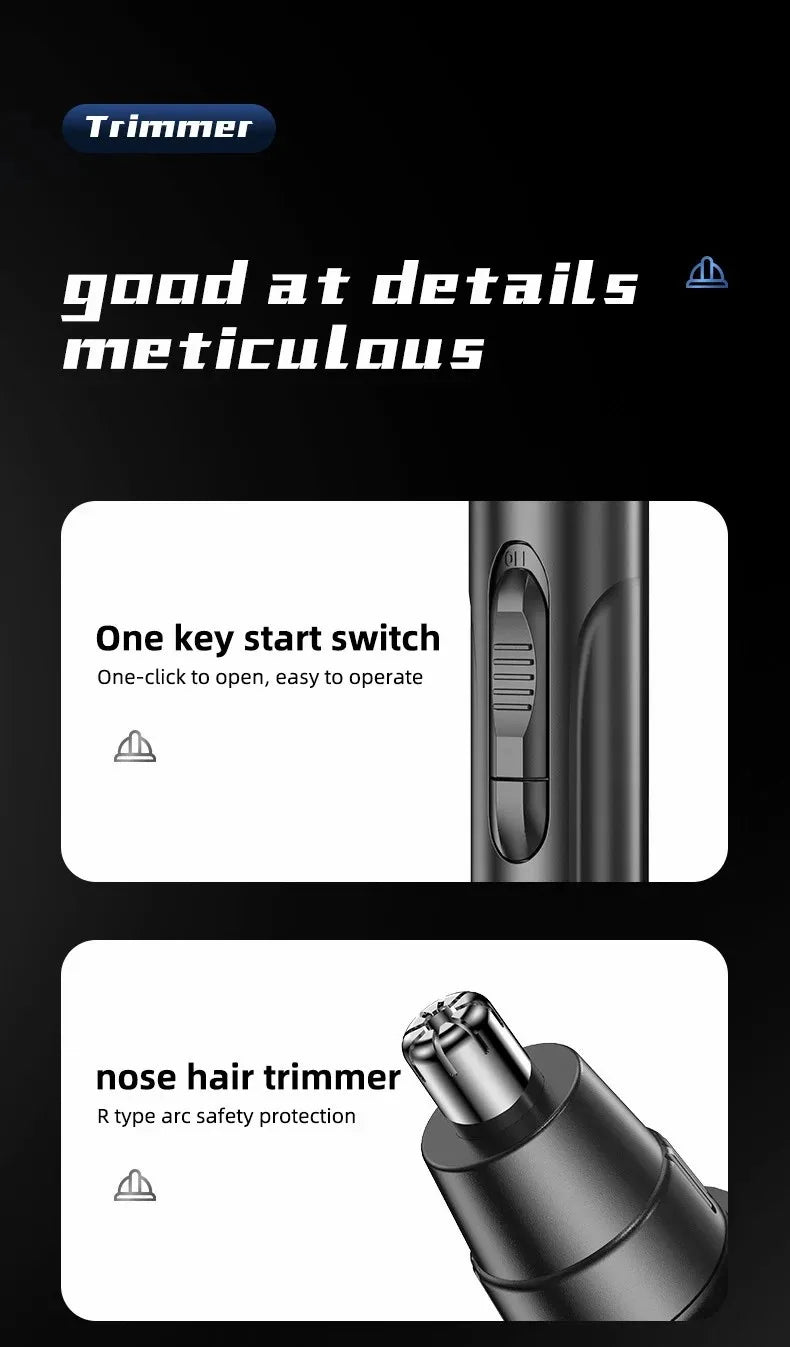 Electric Nose Hair Trimmer Safe Not To Hurt The Nose Not Stuck Hair Multifunctional Shaving Nose Hair Electric Eyebrow Trimmer