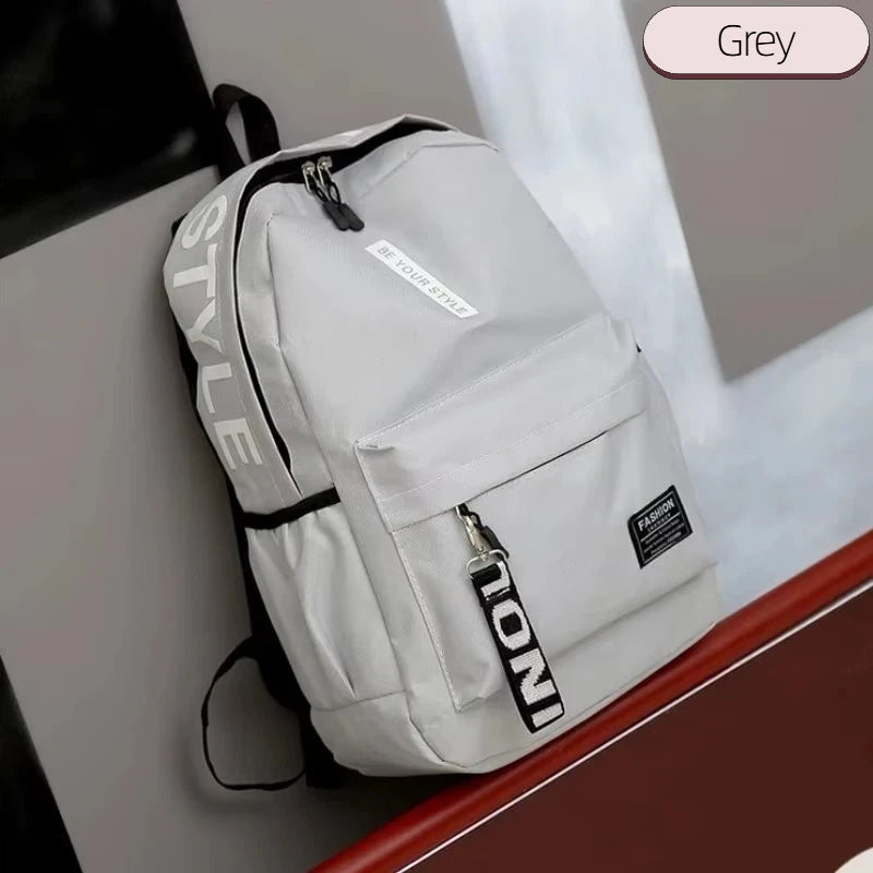 Fashion Trend Backpack for Men and Women Junior High School High School Student Bag Large Capacity Korean Version of Th