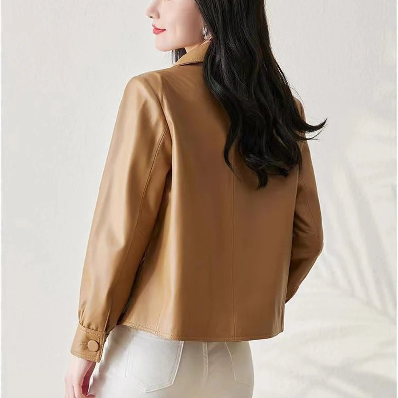 Ropa De Mujer White Jackets For Women Female Blazer Coat Ladies Fashion Loose Style Big Pocket Slim Waist Pink Khaki Short Veste