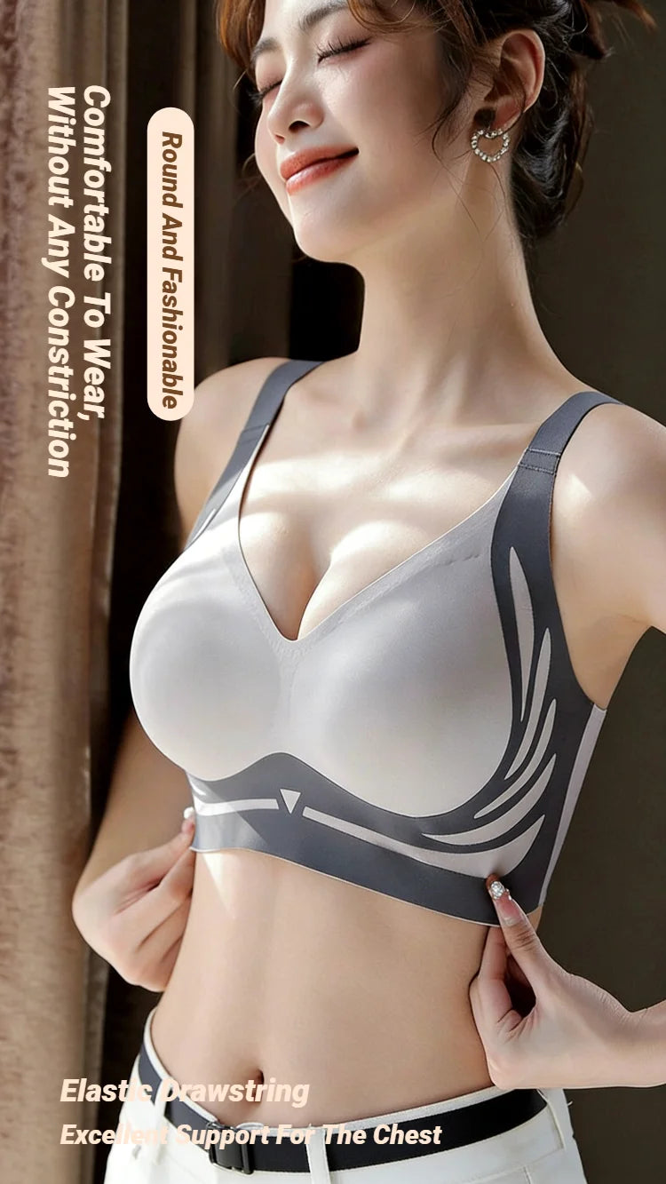 Women Push Up Bras Seamless Comfortable Angel Wings Set Trendy Soft Breathable Underwear Female No Wire Lingerie Plus Size