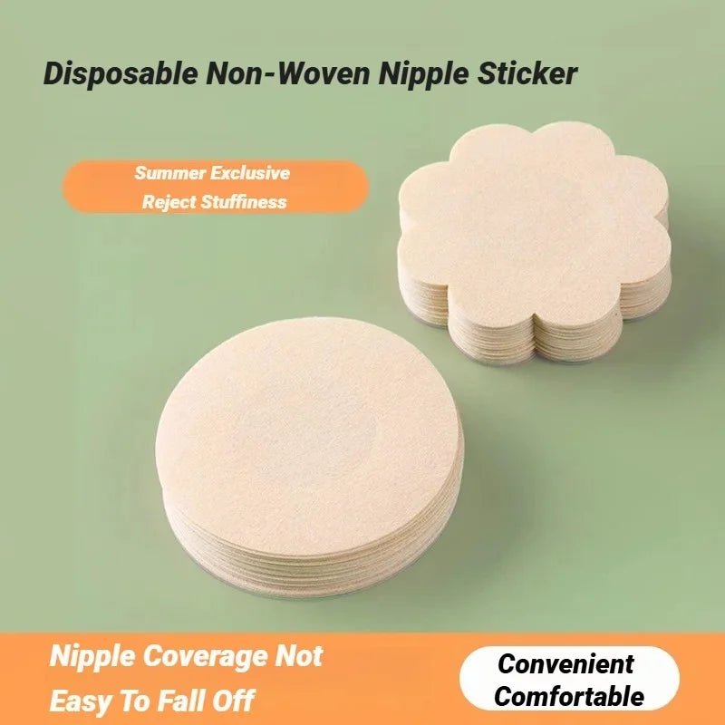 CHUANGERM Women Nipple Cover Chest Stickers Seamless Breathable Self-Adhesive Comfortable Invisible Coverage