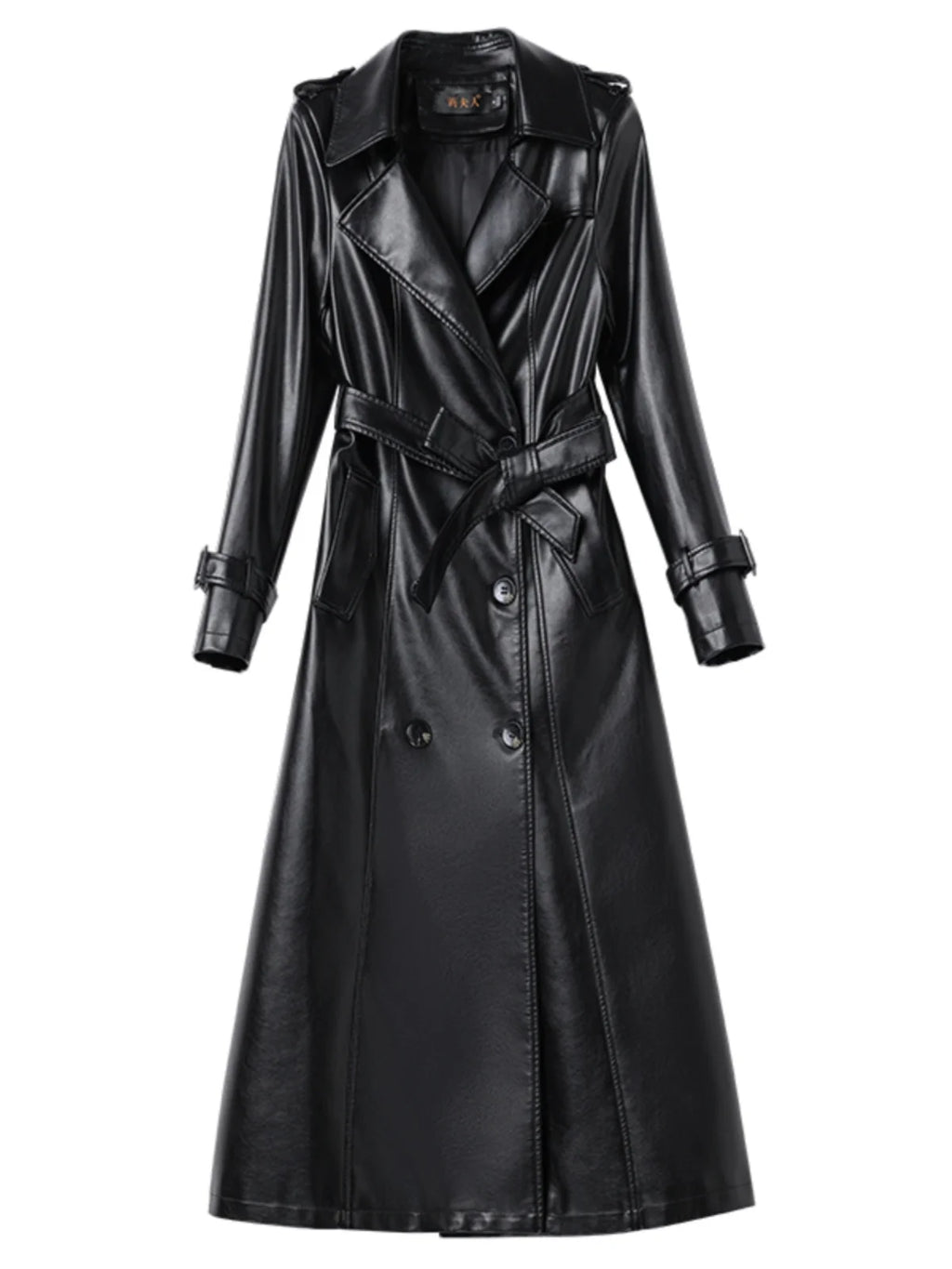 Real Leather Sheepskin Coat Women's Mid-Length Over-Knee Autumn Winter New Style Korean Version Slimming Windbreaker