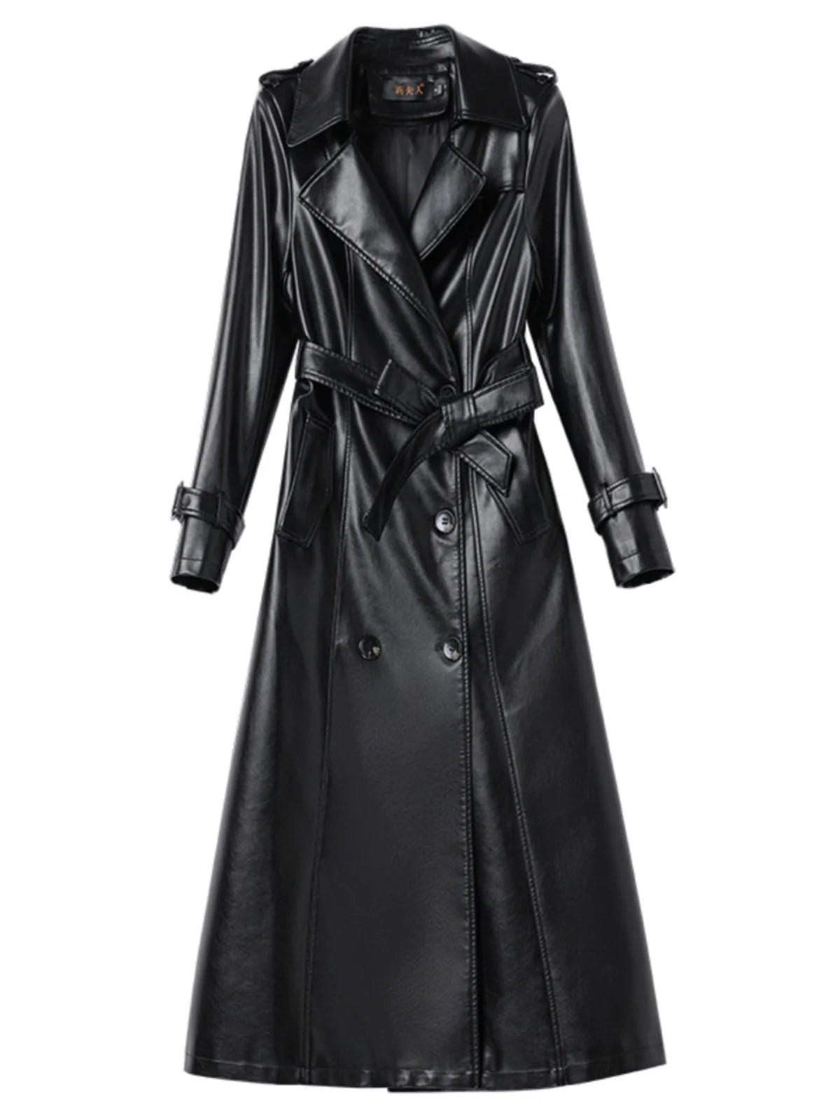 Real Leather Sheepskin Coat Women's Mid-Length Over-Knee Autumn Winter New Style Korean Version Slimming Windbreaker