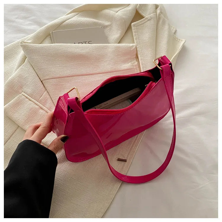 New Simple Casual Underarm Women's Bag Foreign Textured Hand Carry Small Square Bag Fashion Versatile Commuter Shoulder Bag