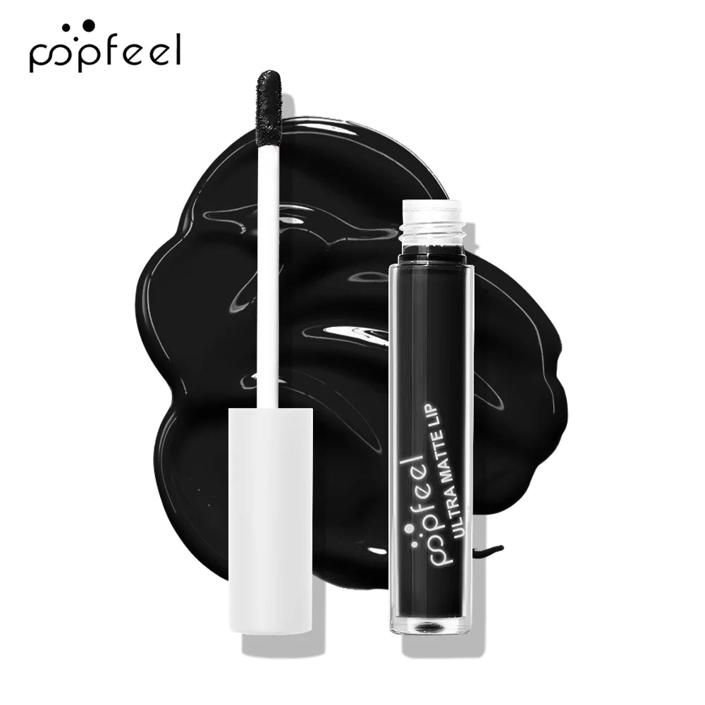 POPFEEL Hallowmas Lip Makeup Kit Black Lip Gloss Matte Lip Stick Long Lasting