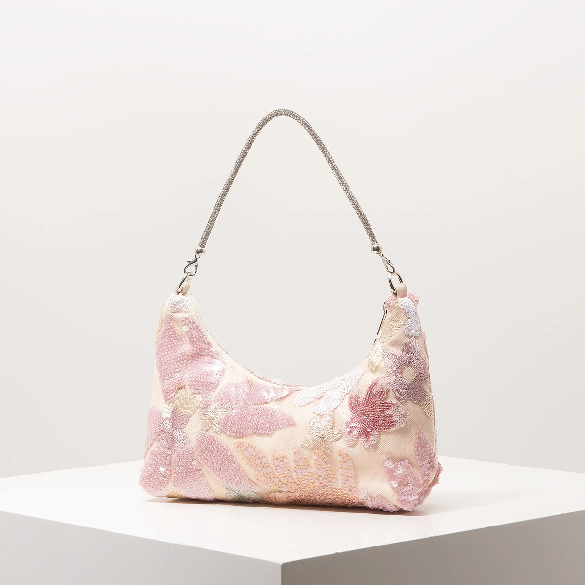 Shoulder Bag,Floral Pop,Sequin Bag,Embroidery,Gala Night,Party Outfits,Prom Bag,Wedding Items,Elegante,Valentine,Random Pattern