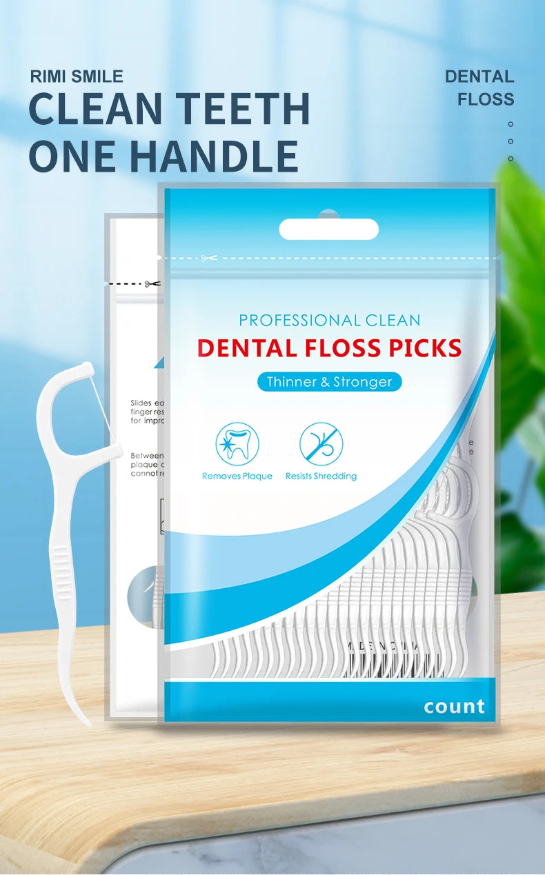 600/300/150/50pcs Ultra-Fine Toothpicks, Home Set, Portable and Disposable Care Floss- Deep Cleaning for Oral Care