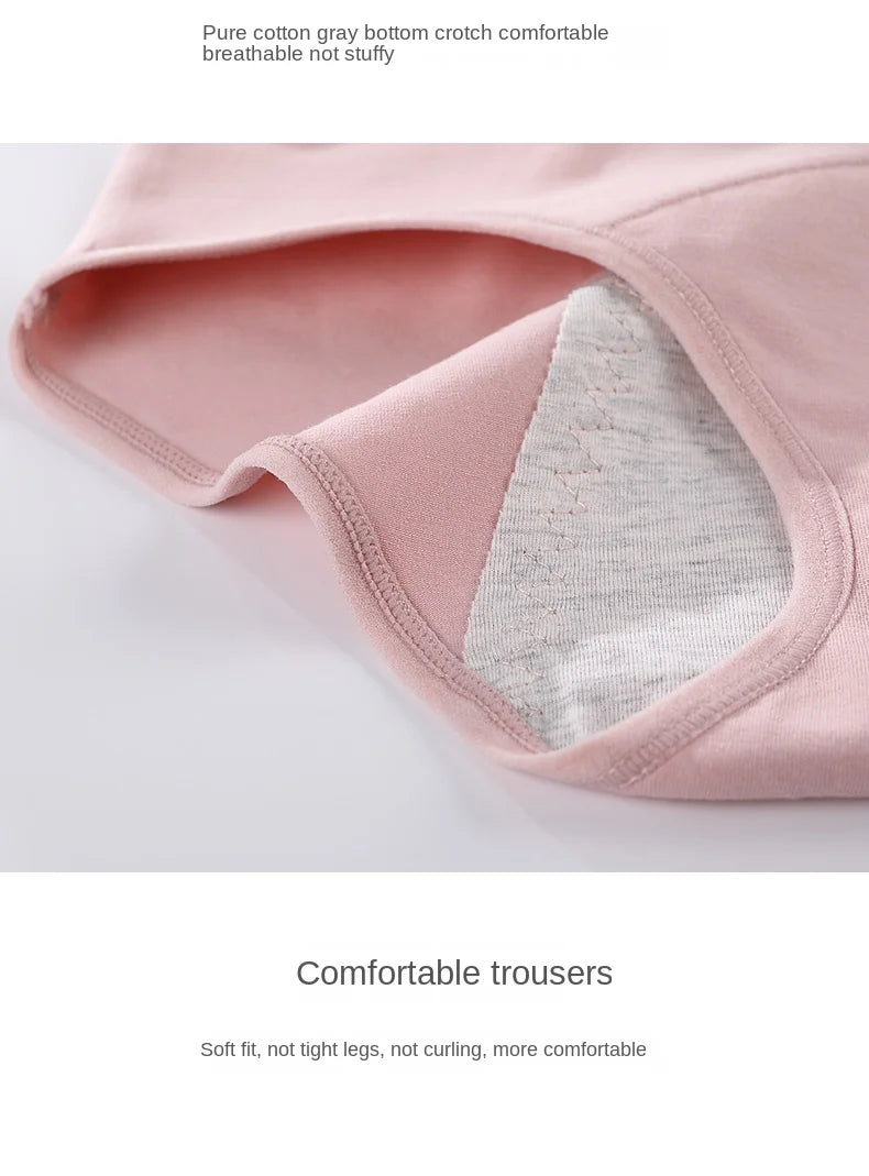 3PCS/set Women's menstrual briefs large flow postpartum water absorption leakproof briefs women's pure cotton menstrual briefs