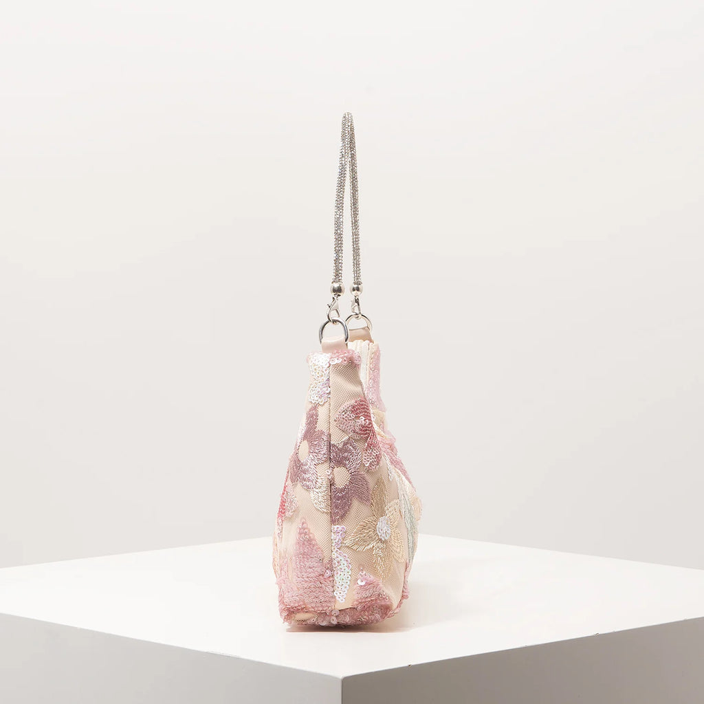 Shoulder Bag,Floral Pop,Sequin Bag,Embroidery,Gala Night,Party Outfits,Prom Bag,Wedding Items,Elegante,Valentine,Random Pattern