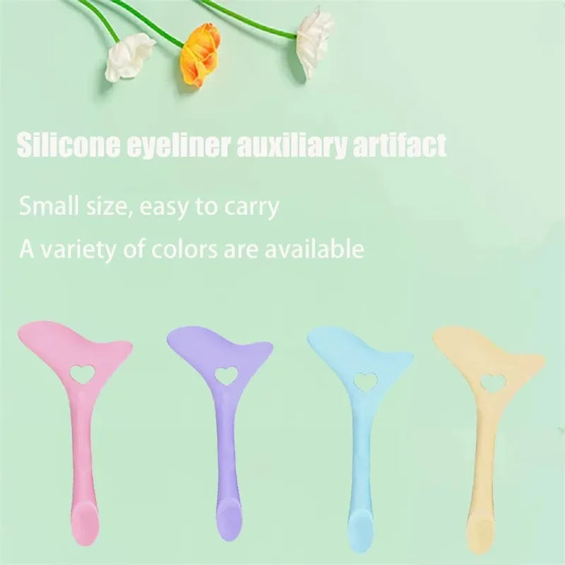 Wholesale  Multi-functional Eyeliner Stencil Wing Tips Silicone Eyeliner Aid Drawing Lipstick Wearing Aid Reusable Makeup Tools