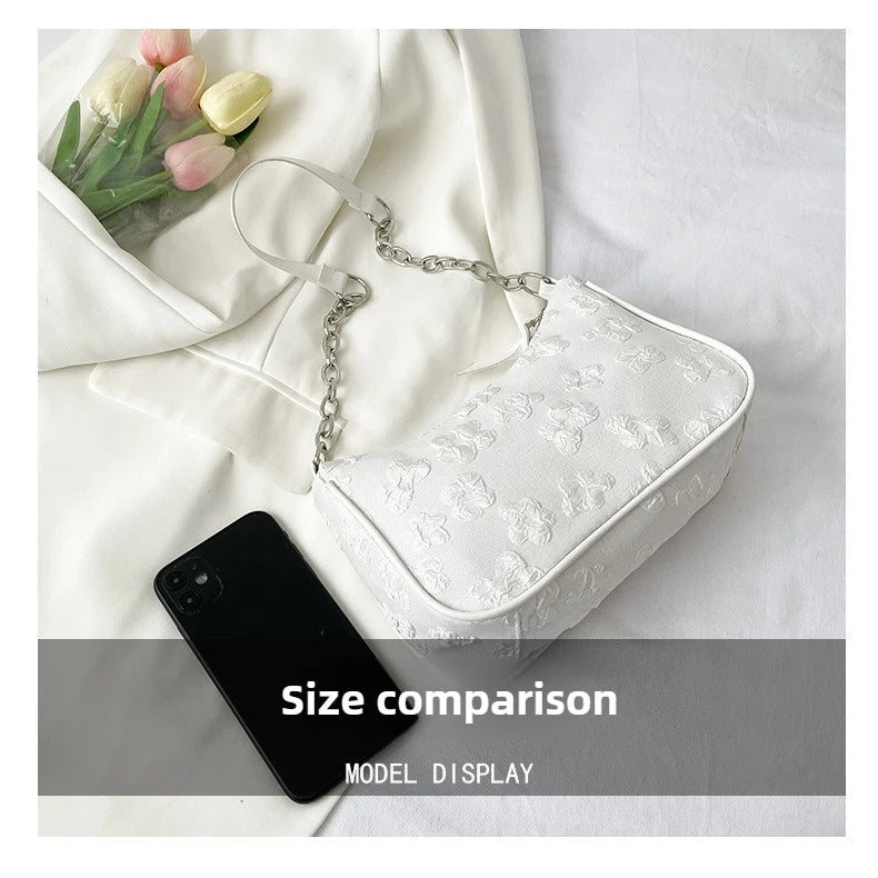 Fashion Felt Shoulder Bags for Women Small Casual Underarm Bag Female Hand Crossbody Bags for Women