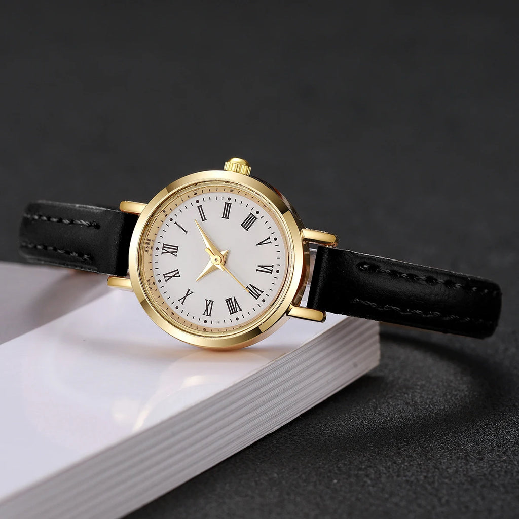 Women Watches Fashion Small Roma Dial Ladies Leather Band Quartz Watch Reloj Mujer Girls Clock Gift