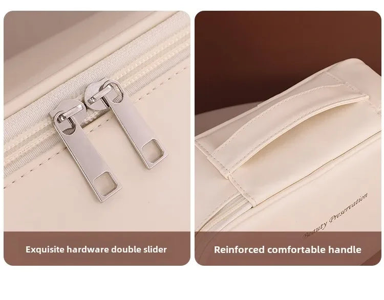 Women's Cosmetic Bag Makeup Bag Double Layer Large Capacity Luxury Cosmetics Organizer Travel Essentials Women's Cosmetic Bag
