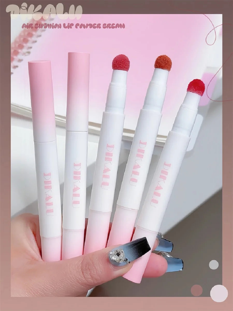 DIKALU Matte Lip Gloss | Air Cushion Lip Powder Cream | Long-Lasting Non-Fading Lip Mud