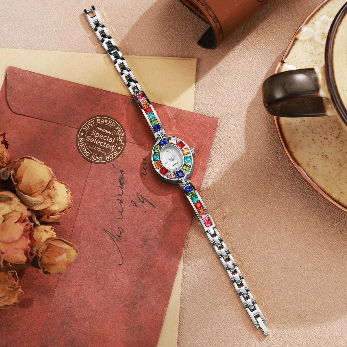 Luxury Rhinestone Women Watches Fashion Bracelet Band Ladies Quartz Watch Reloj Mujer Girls Clock Gift（Without Box）
