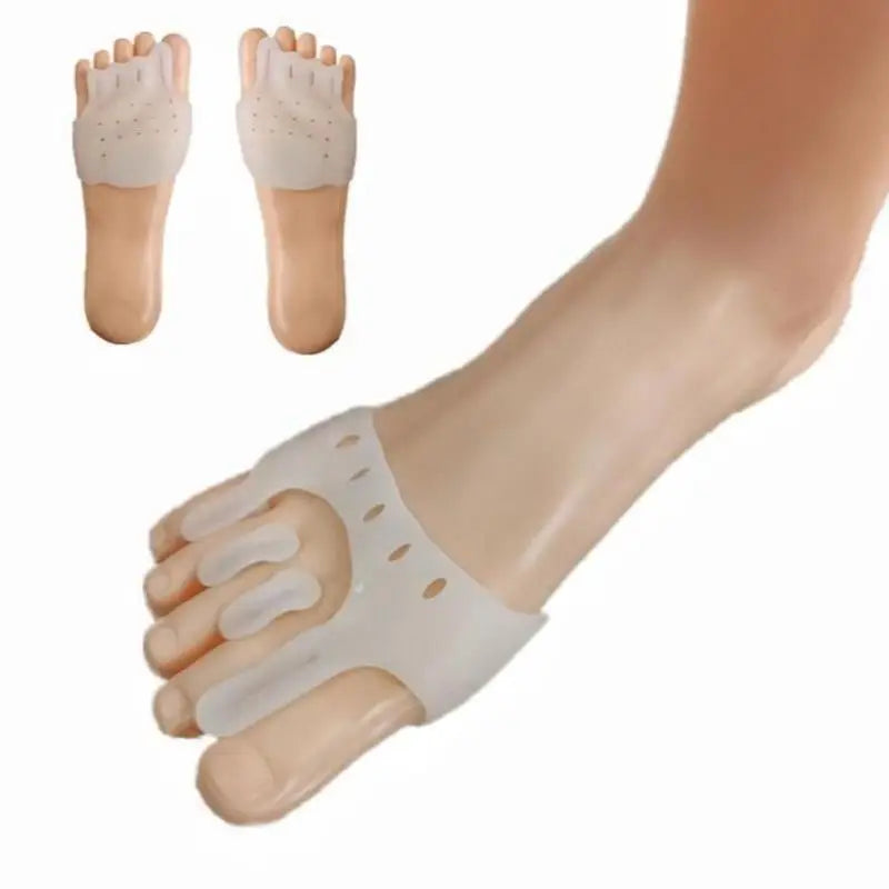 Five-Hole Toe Separator Thick Breathable Forefoot Foot Pad Arch Support Cushion Insert Accessory for Daily Shoe Use