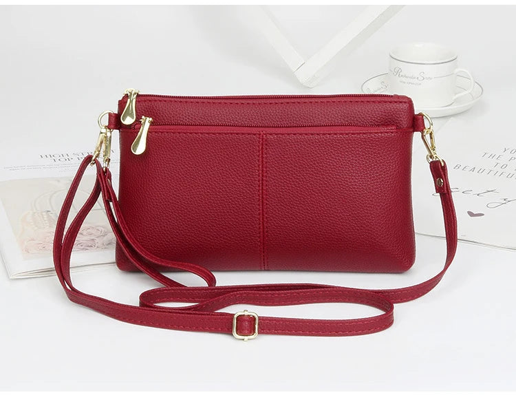 Fashion Women Clutch Bag PU Leather Crossbody Bags Small Shoulder Handbag Female Mobile Phone Purse Bags