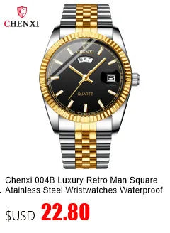 CHENXI 104A Waterproof Top Brand Luxury Couple Watches Watch for Women Men with Simulated-Ceramics Strap Relojes Para Damas