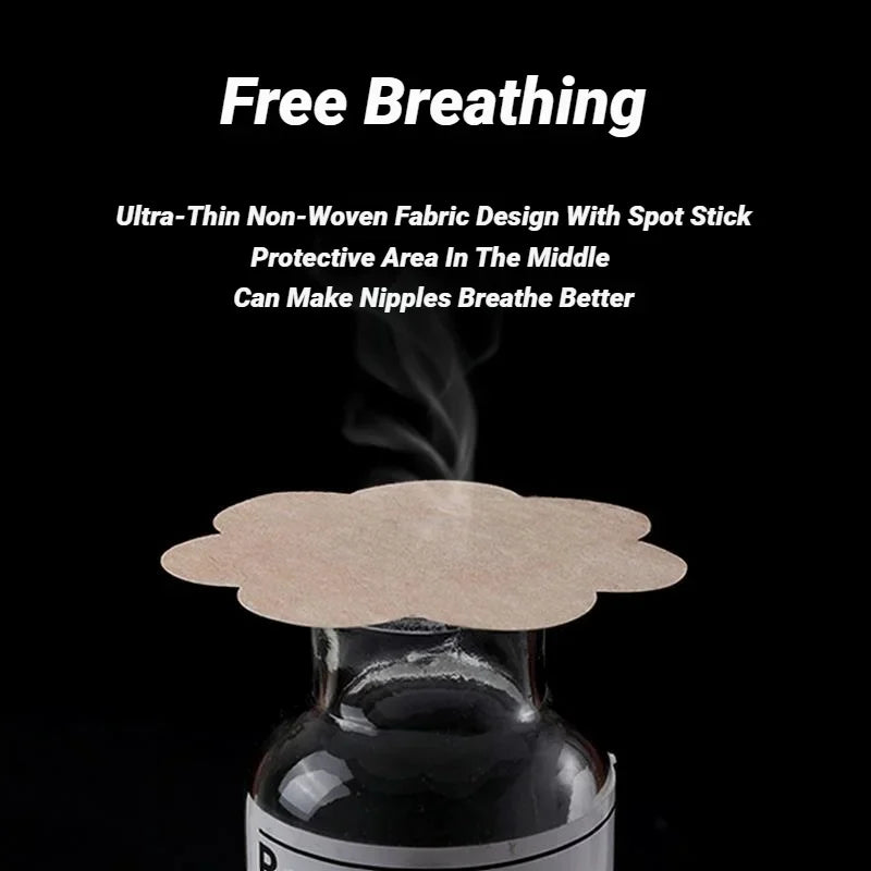 CHUANGERM Women Nipple Cover Chest Stickers Seamless Breathable Self-Adhesive Comfortable Invisible Coverage