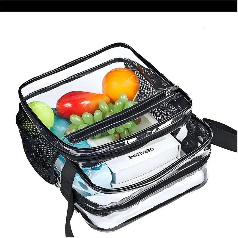 2026 Women Transparent PVC Crossbody Bag Waterproof Light Mesh Strap Fits Phone 9.7 Inch iPad Umbrella