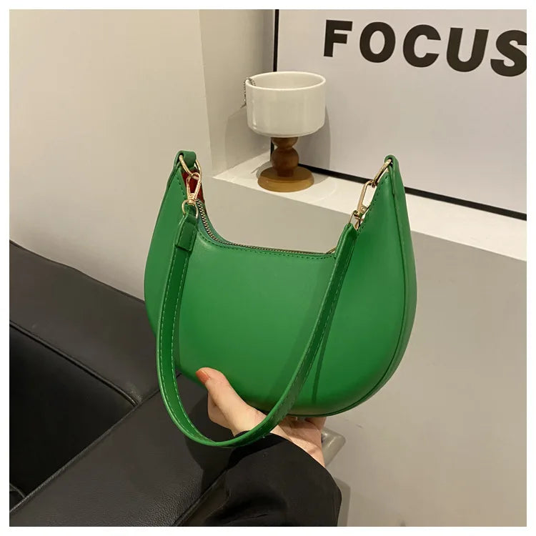 New Fashionable High-end Moon-shaped Baseball Bag Showing Luxury Women's Single Shoulder Bag Elegant lady Handbags bolso mujer