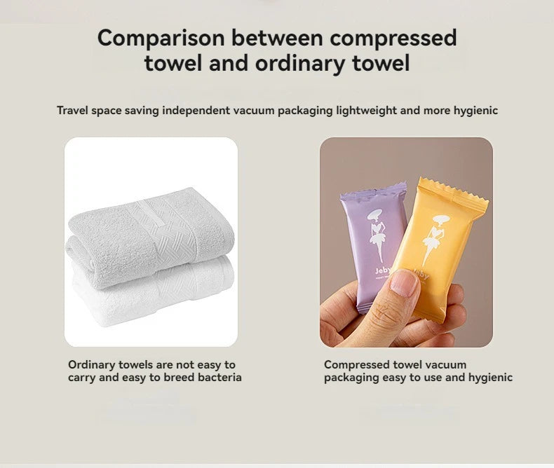 One-time Compressed Towel Washcloth Thickens the Cotton Bath Towel Travel Clean Face Independent Packing Portable Face Towel