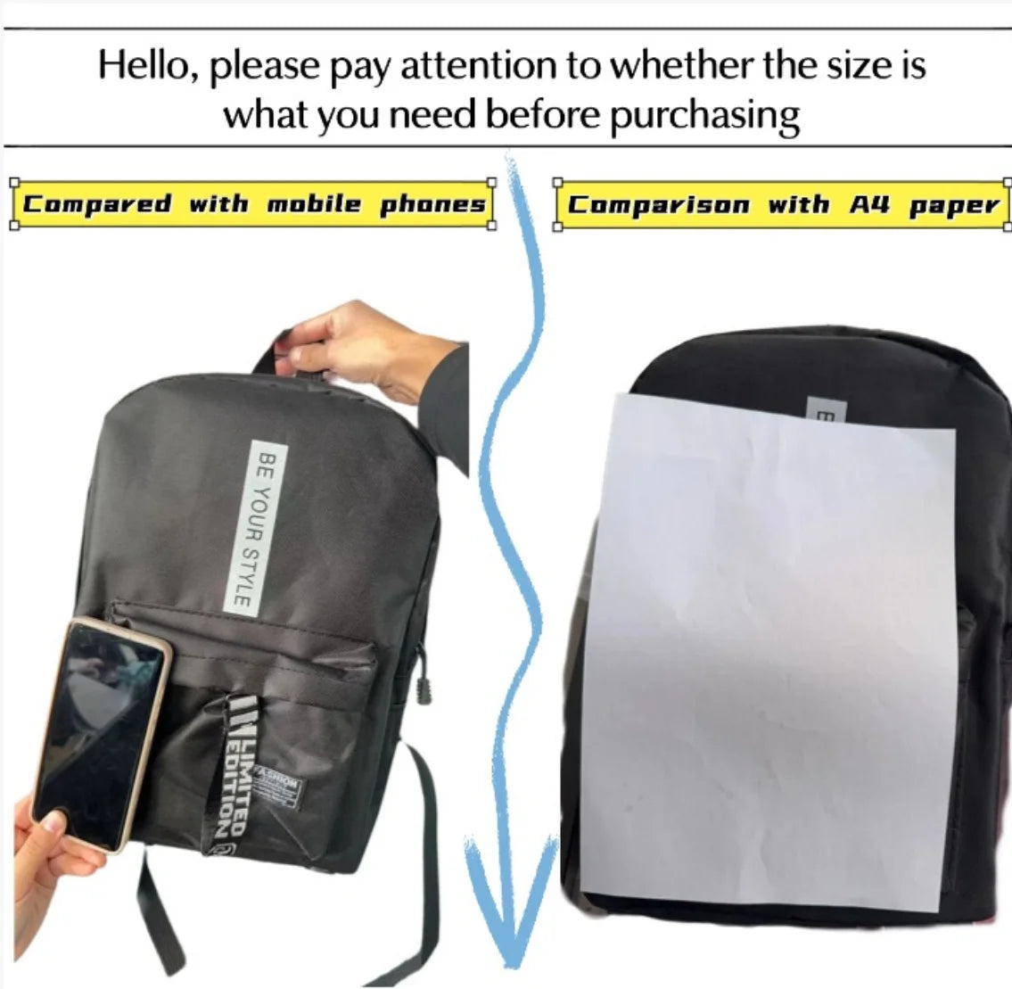 Fashion Trend Backpack for Men and Women Junior High School High School Student Bag Large Capacity Korean Version of Th