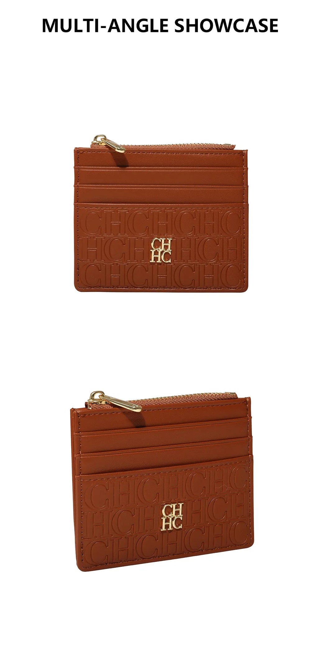 CH Women's Bag Wallet Exquisite Compact Convenient Decoration Durable Elegant Brand Design Sense Letter Decoration Zipper