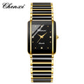 CHENXI 104A Waterproof Top Brand Luxury Couple Watches Watch for Women Men with Simulated-Ceramics Strap Relojes Para Damas