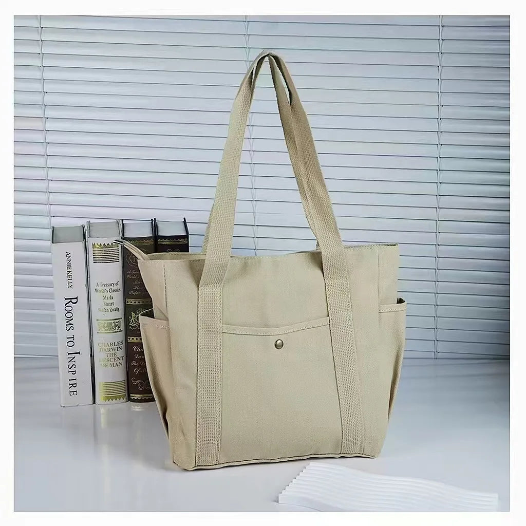Large-capacity Canvas Tote Canvas Bag Goes to Work, Goes out, High-value Commuting Versatile Literary and Artistic Student Wear
