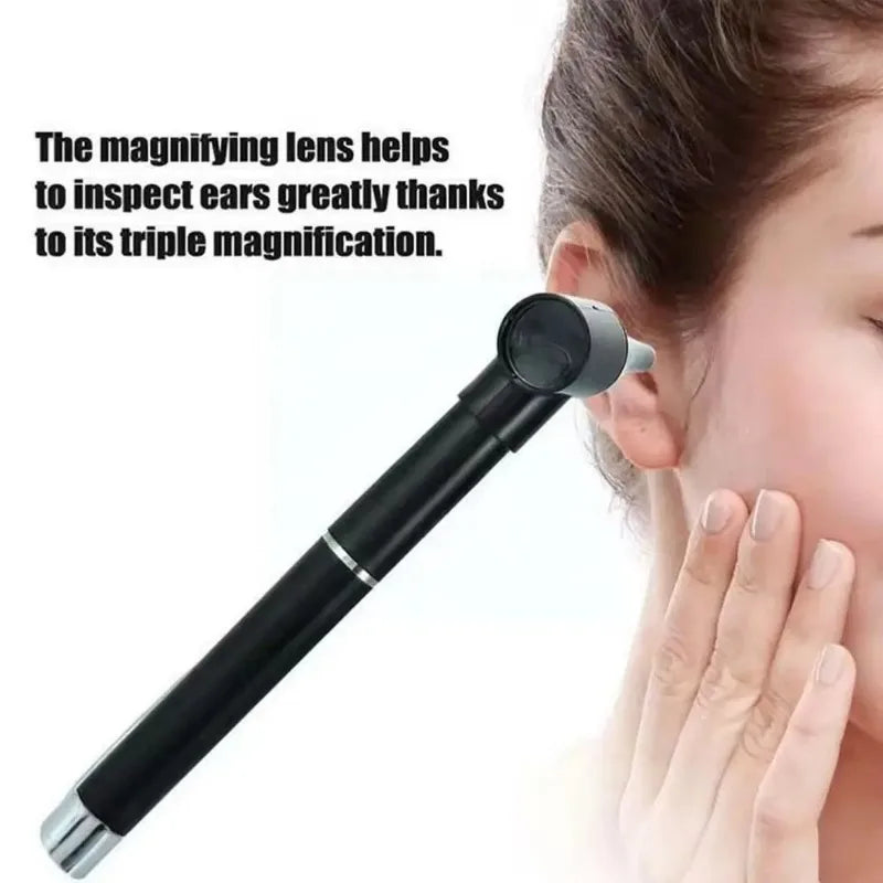 Mini Otoscope Diagnostic Kit with 5 Speculas Magnifying Lens LED Light Flashlight for Nurses Students Doctors