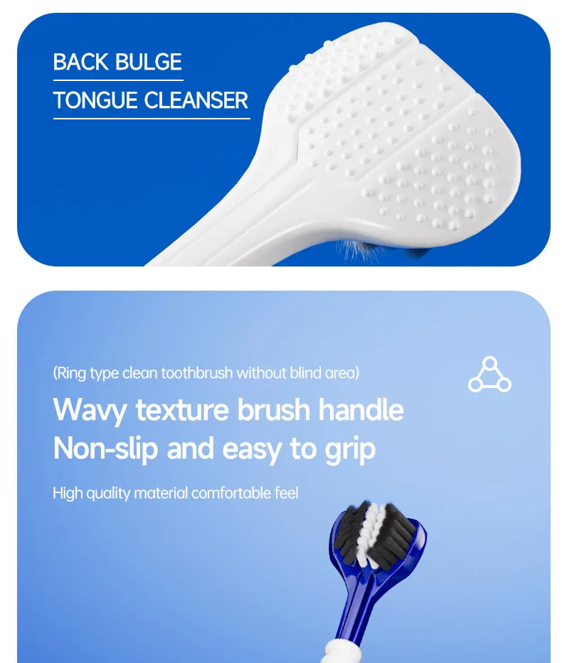 3D Manual Toothbrush 6pcs Three sided U-shaped Soft Toothbrush for Comprehensive Oral Cleaning for Adults, Men and Women, Couple