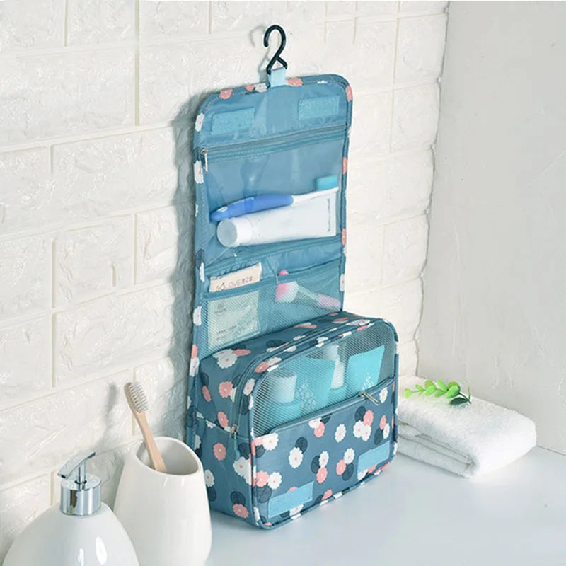 Multifunctional Travel Hook Wash Bag Cosmetics Storage Bag Waterproof Toiletries Beauty Organizer Ladies Bathroom Storage Bag