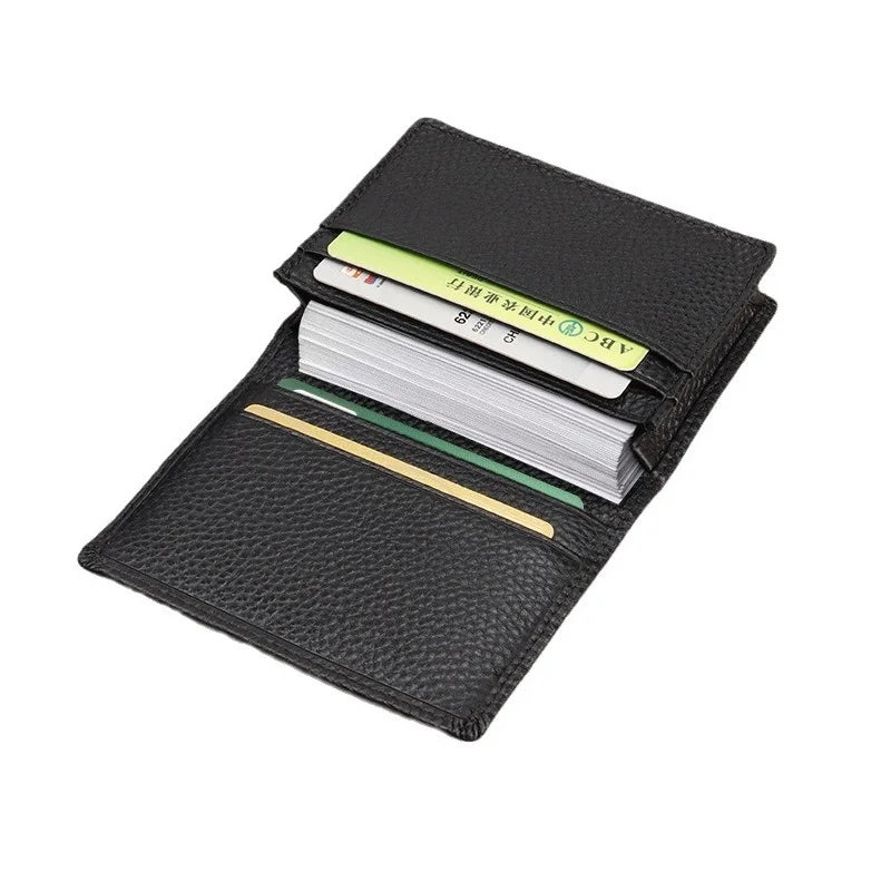 1PC Genuine Leather Business Card Holder Name Card Case Credit Card Wallet for Men & Women