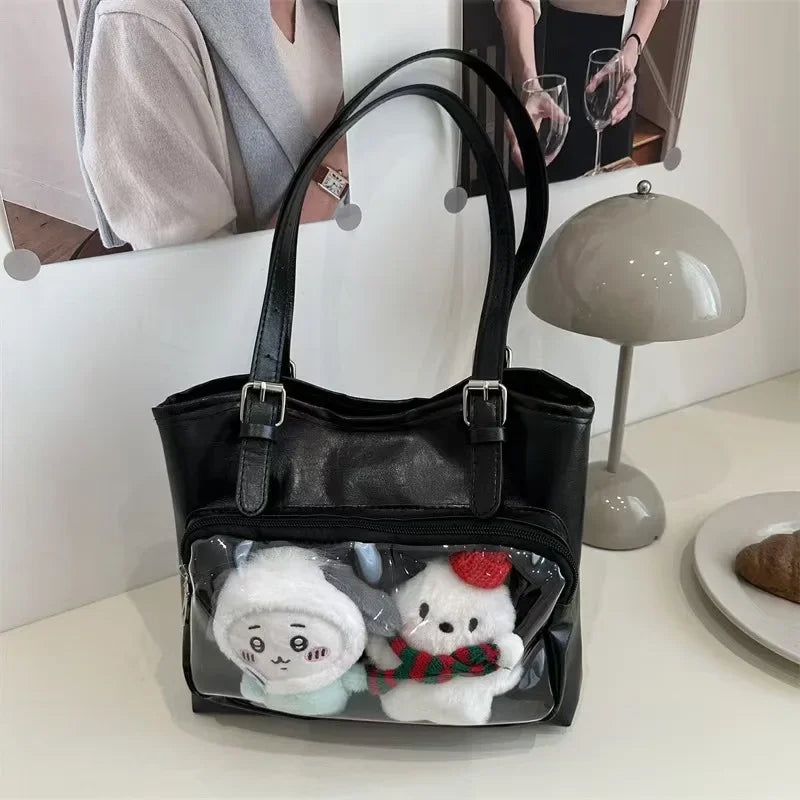 Anime Two-Dimension Japanese Uniform Bag Jk Shoulder Bag Large Capacity Crossbody Versatile Badge Display Bag Doll Itabag Purse