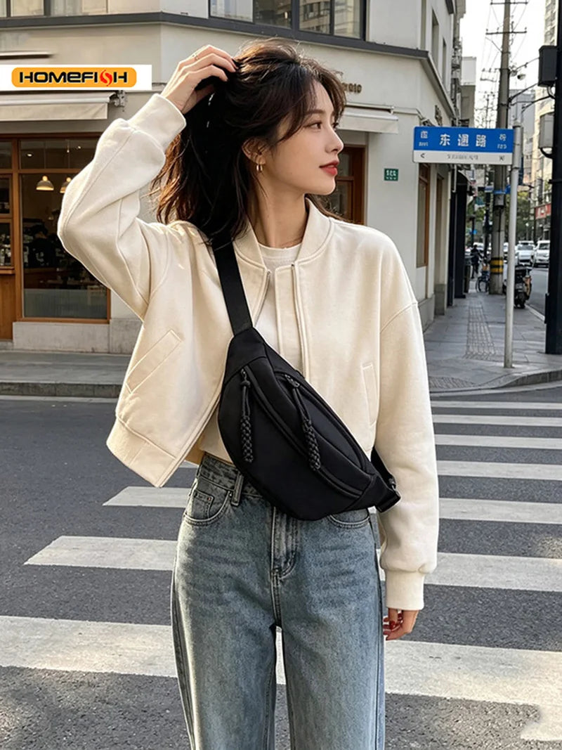 HOMEFISH Men Women Casual Crossbody Chest Bag Versatile Sport Sling Bag