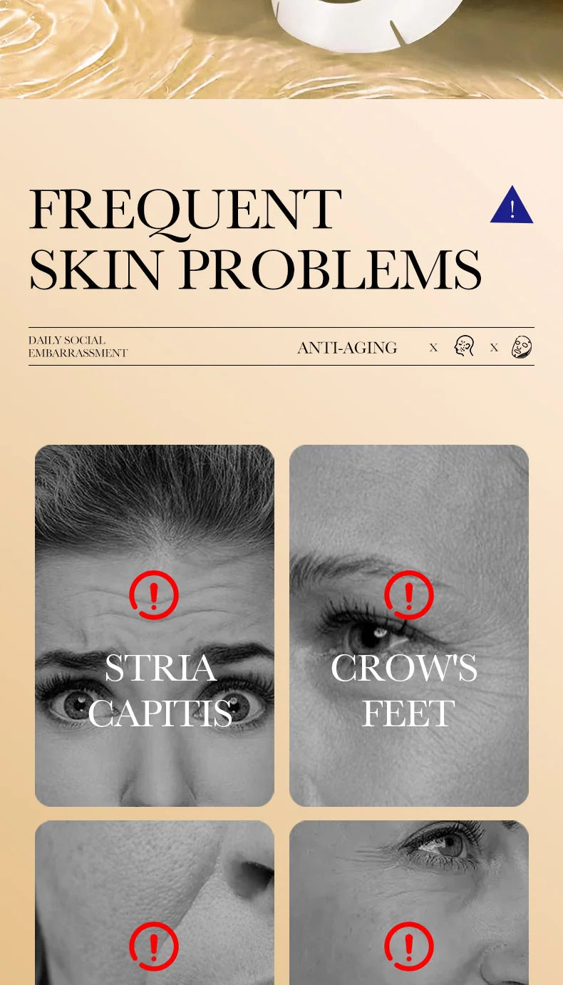 10PCS Collagen Anti Wrinkle Facial Mask Anti Aging Fade Fine Lines Firm Skin Moisturizing Brightening SkinCare Korean Cosmetics