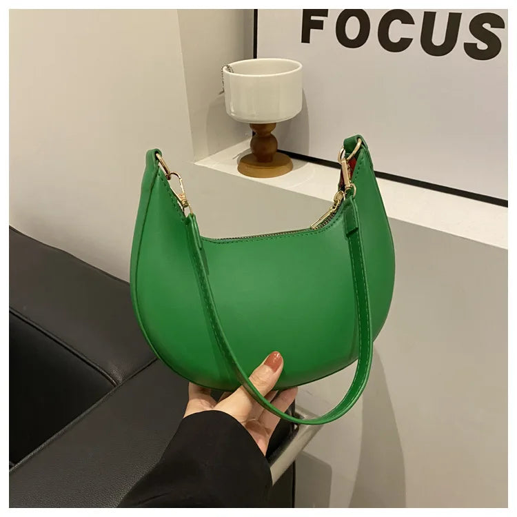 New Fashionable High-end Moon-shaped Baseball Bag Showing Luxury Women's Single Shoulder Bag Elegant lady Handbags bolso mujer