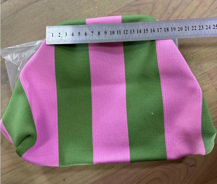 Summer Woven Crochet Purses for Women Beach Clutch Handbags 2026 Dumpling Hobo Casual Colorblock Bag Ladies Ruched Cloud Purse