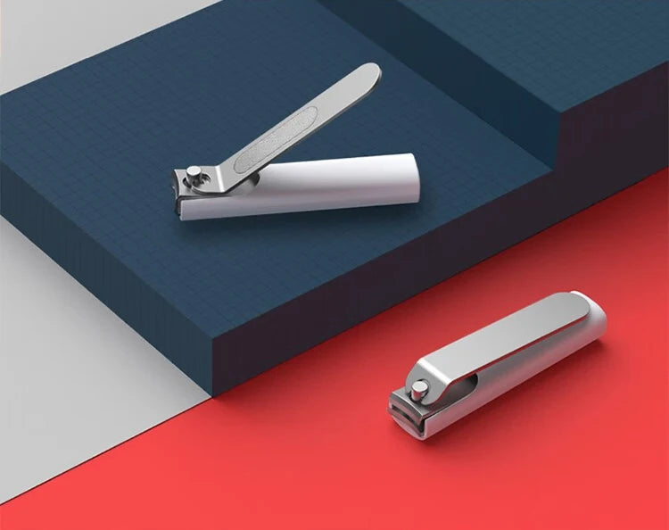 Mijia Anti-Splash Nail Clipper, Portable Durable 420 Stainless Steel Sharp Pedicure Trimmer Nails File with Storage Shell