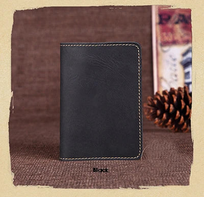 Unisex Genuine Leather Passport wallet Women Vintage Cow Leather Passport cover Wallet Men Credit Card Holder Travel Wallet